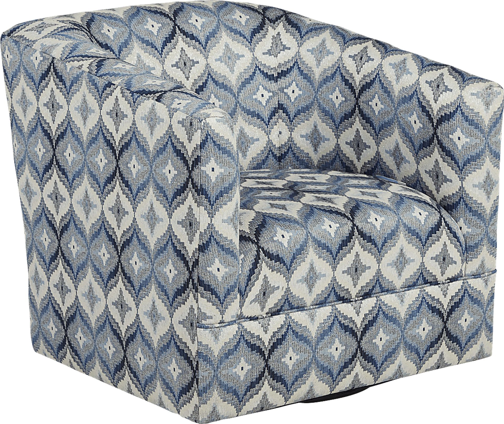 Justine Denim Accent Swivel Chair - Image 1