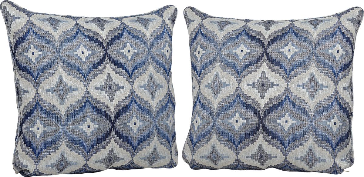 Denim blue throw outlet pillows