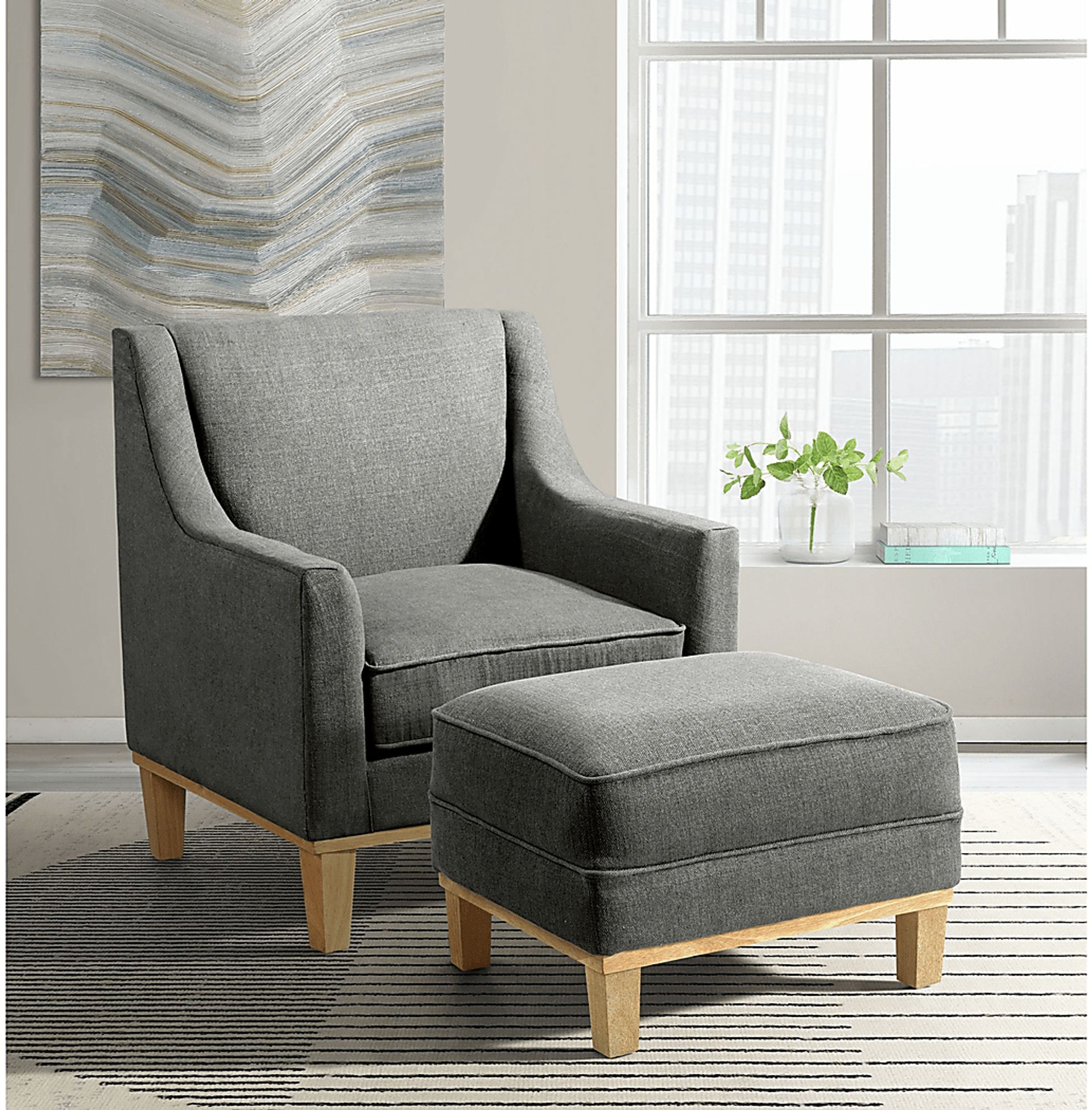 Kaali Charcoal Accent Chair - Image 8