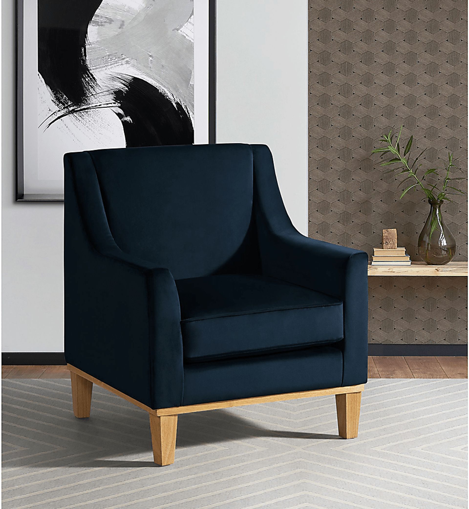 Kaali Dark Blue Accent Chair - Image 7