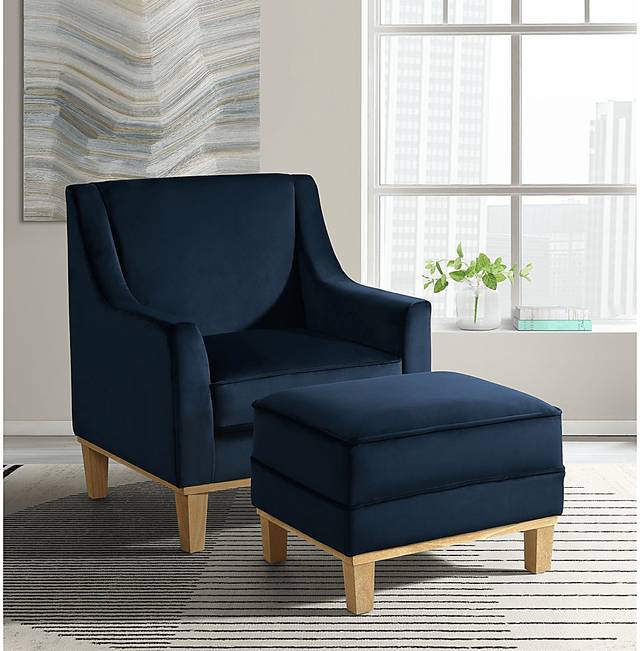 Kaali Dark Blue Ottoman - Thumbnail - Image 5