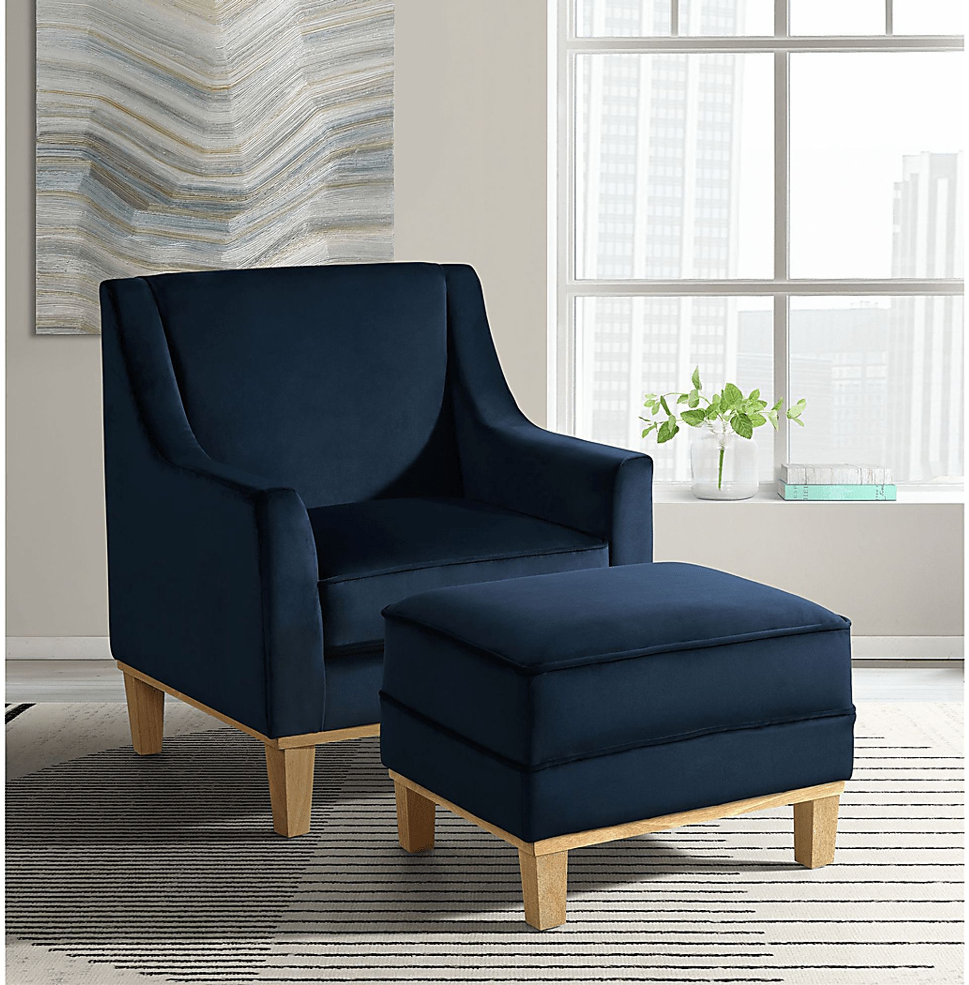 Kaali Dark Blue Ottoman - Image 5