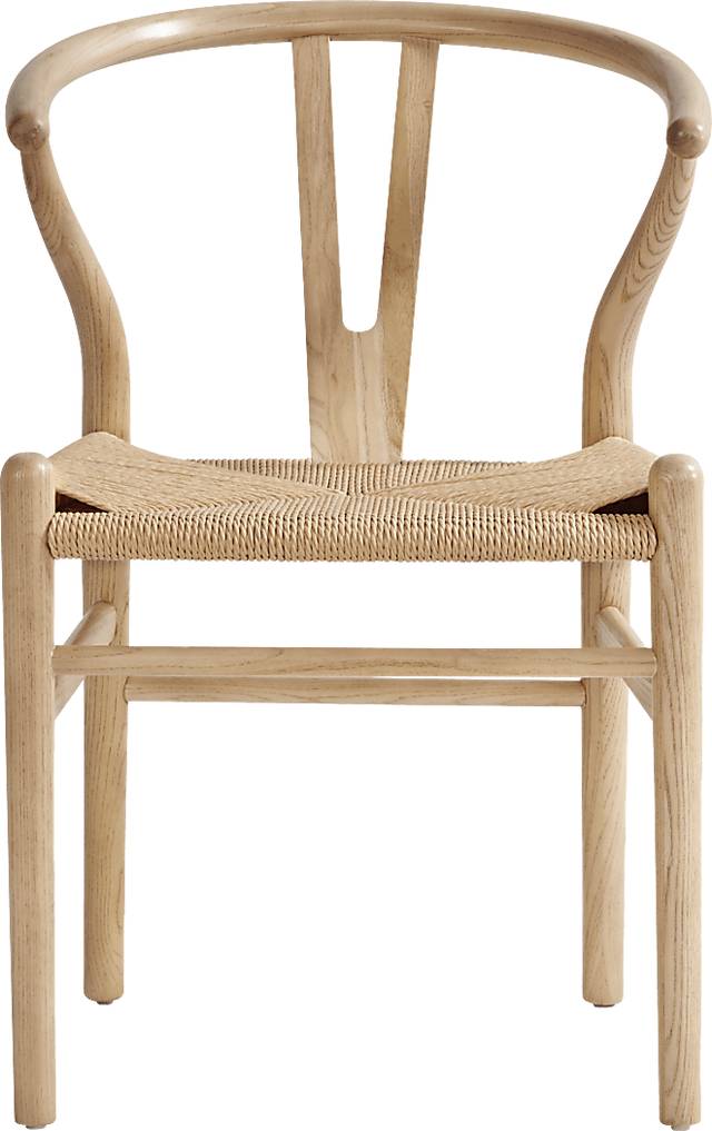 Kaarina White 5 Pc Round Dining Room with Natural Chairs - Thumbnail - Image 4