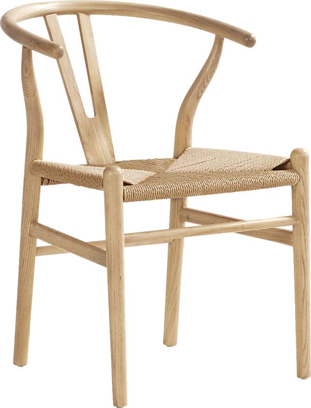 Kaarina White 5 Pc Round Dining Room with Natural Chairs - Thumbnail - Image 3