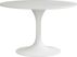 Kaarina White 5 Pc Round Dining Room with Natural Chairs