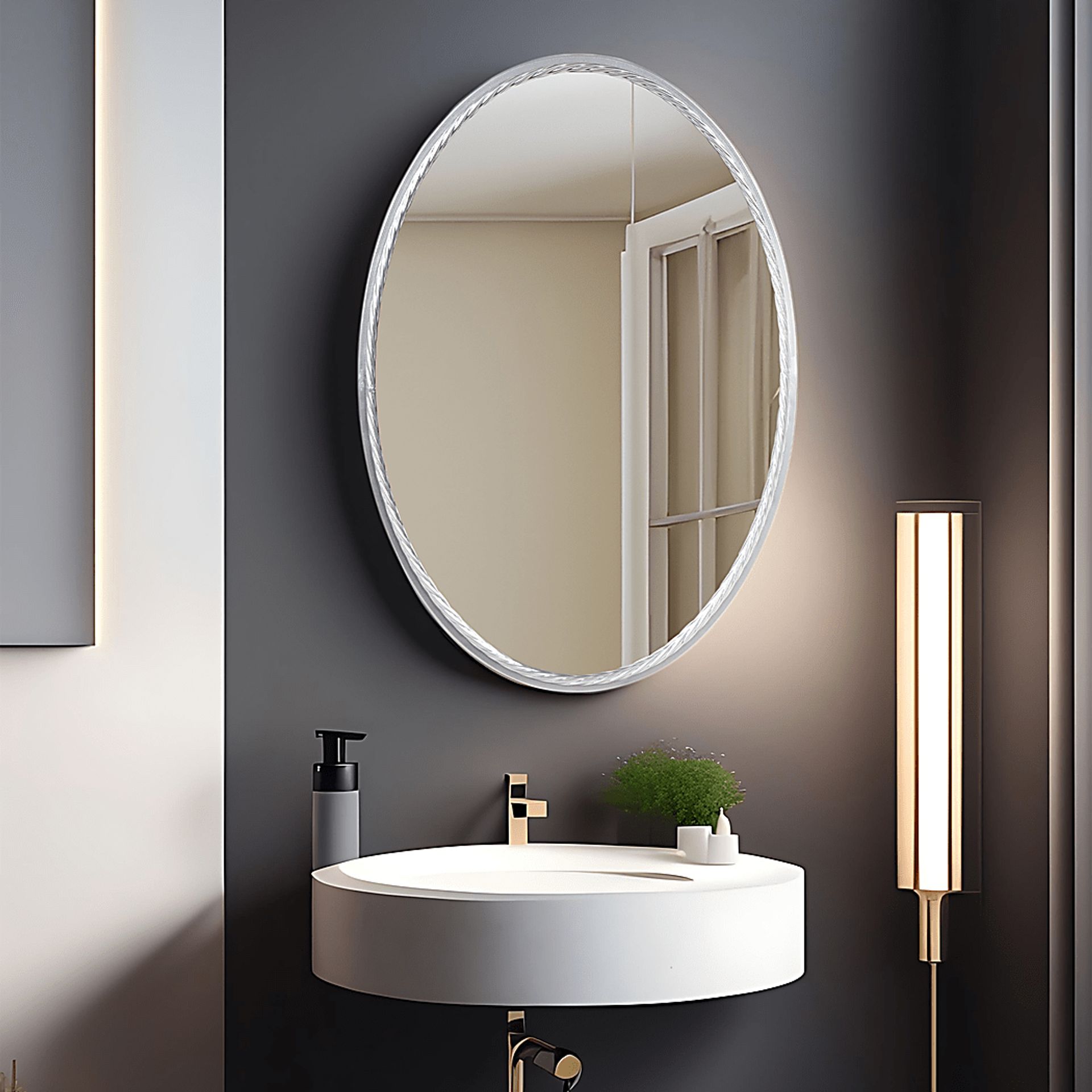 Kabudi Sliver Wall Mirror - Image 4
