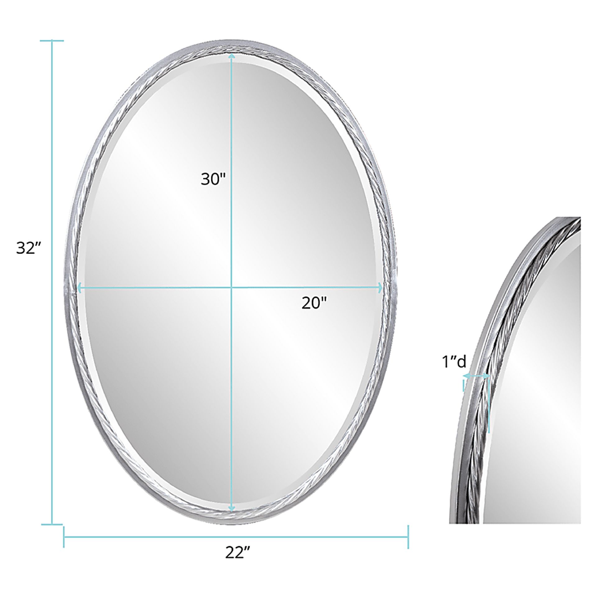 Kabudi Sliver Wall Mirror - Image 10