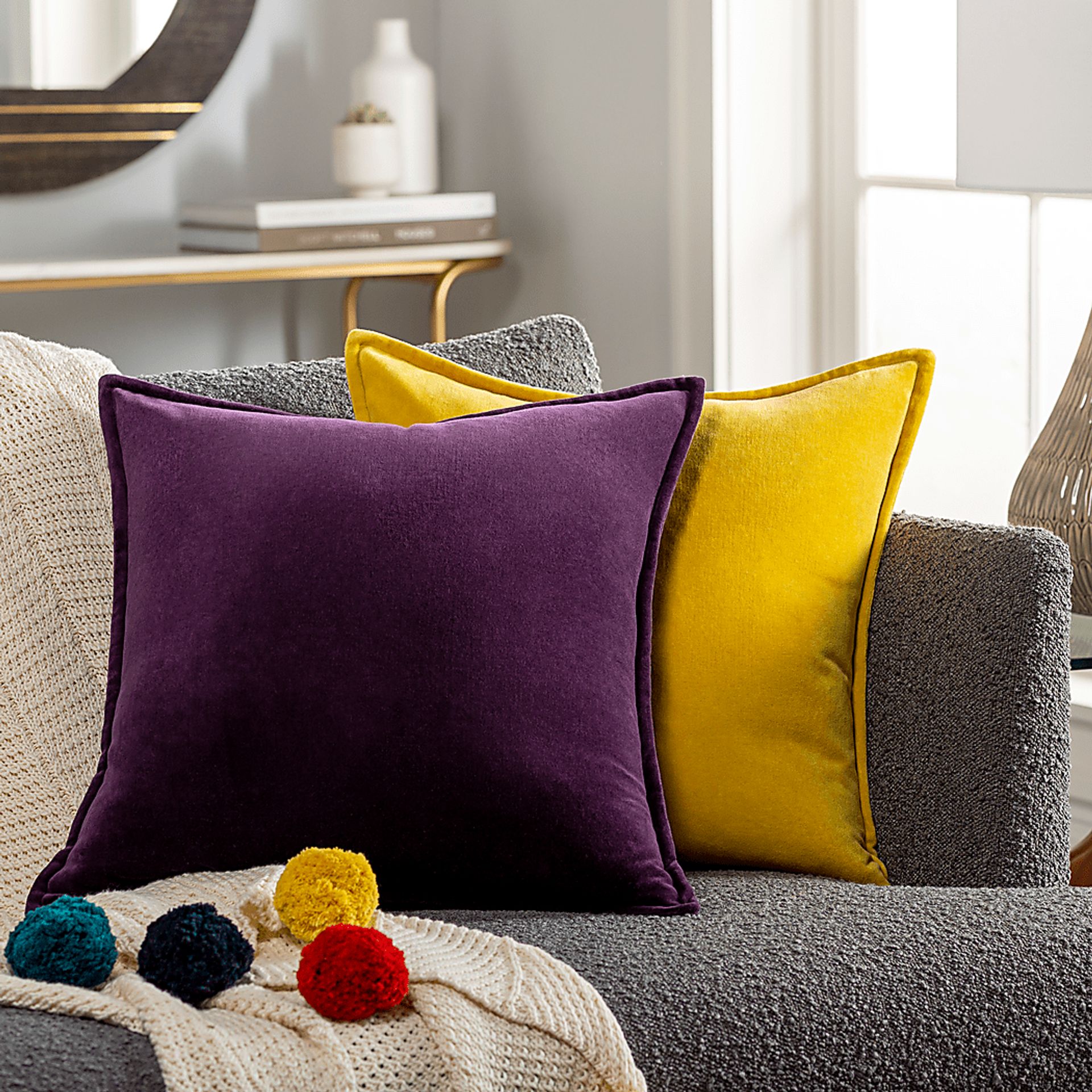 Kaden I Dark Purple Accent Pillow - Image 2