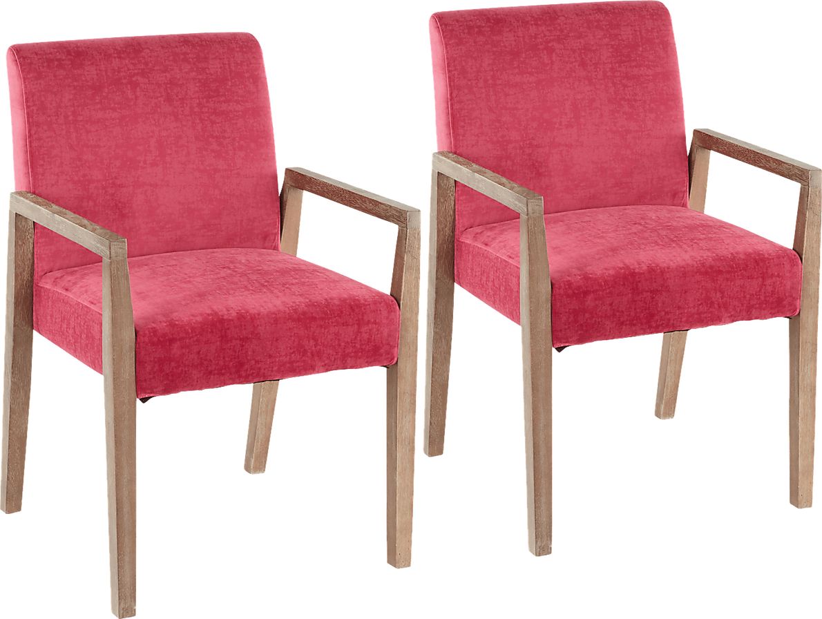 Kadleston II Pink Arm Chair, Set of 2