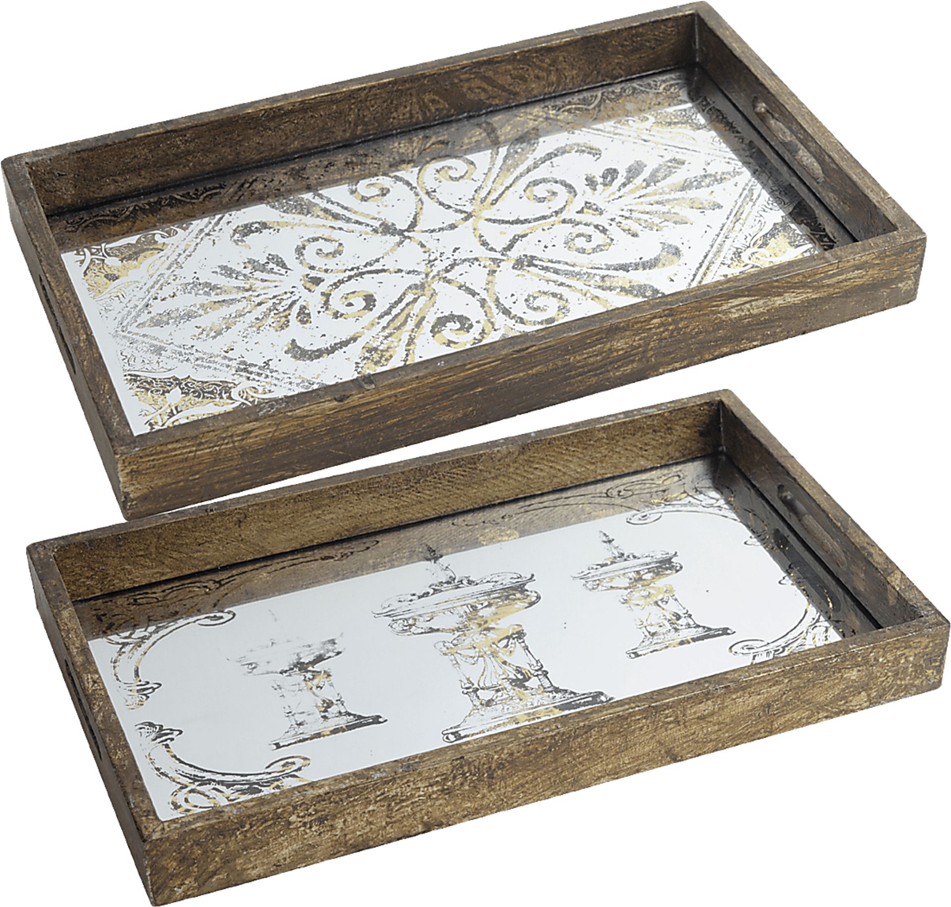 Kaeden Brown Tray, Set of 2 - Image 1