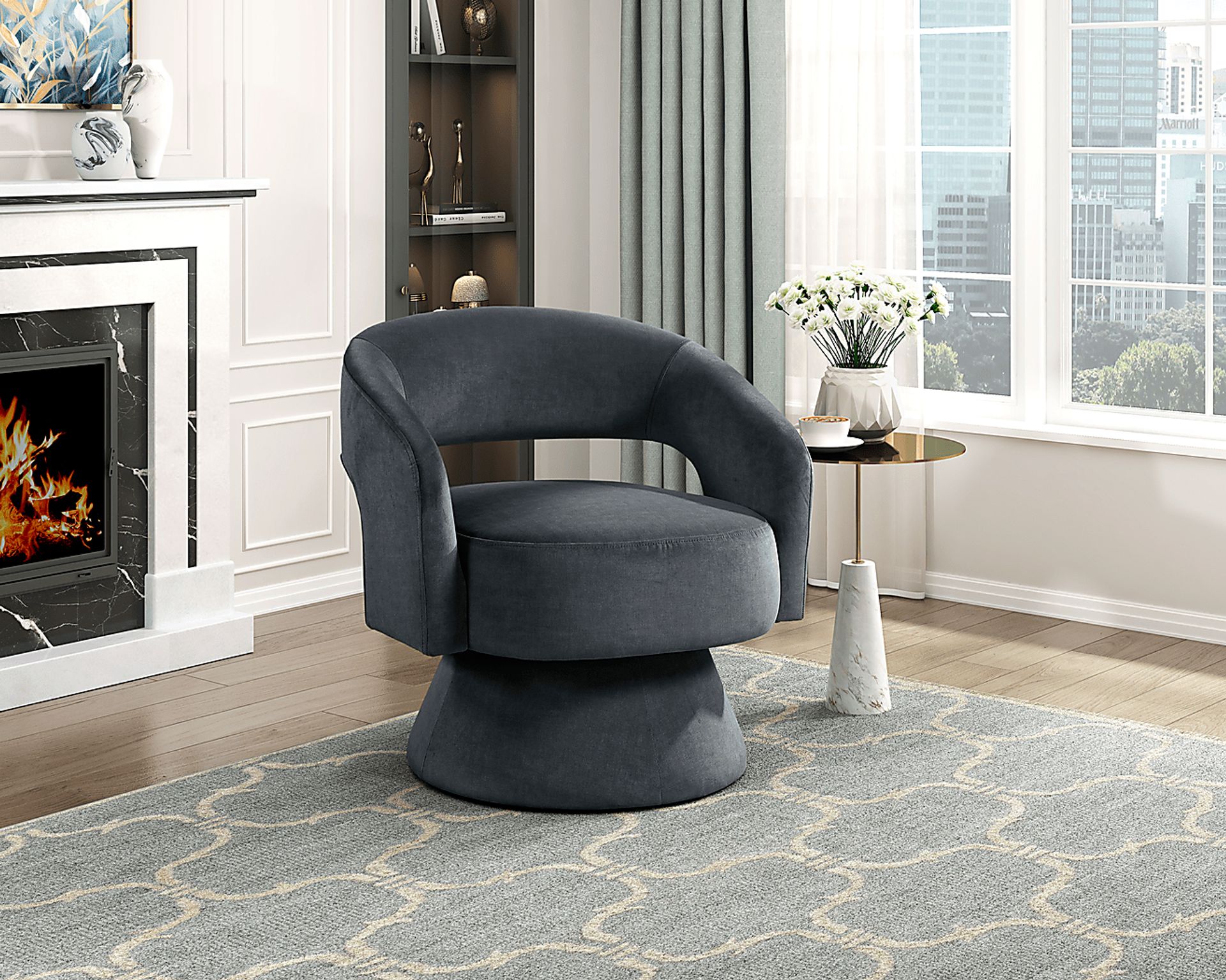 Kaela Drak Gray Accent Chair - Image 2