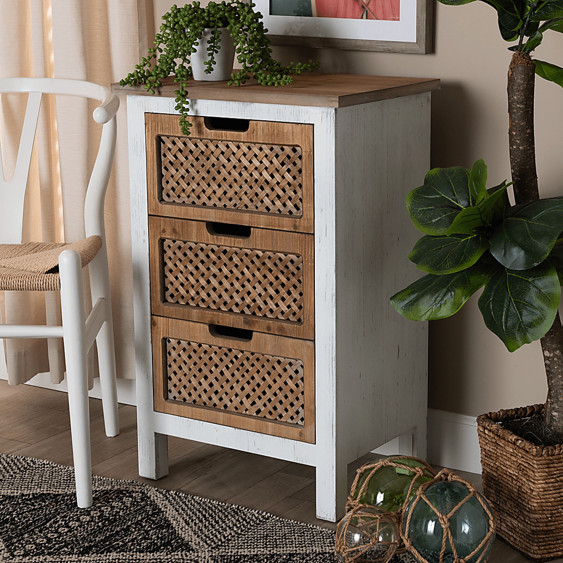 Kaen White Oak Accent Cabinet - Image 6