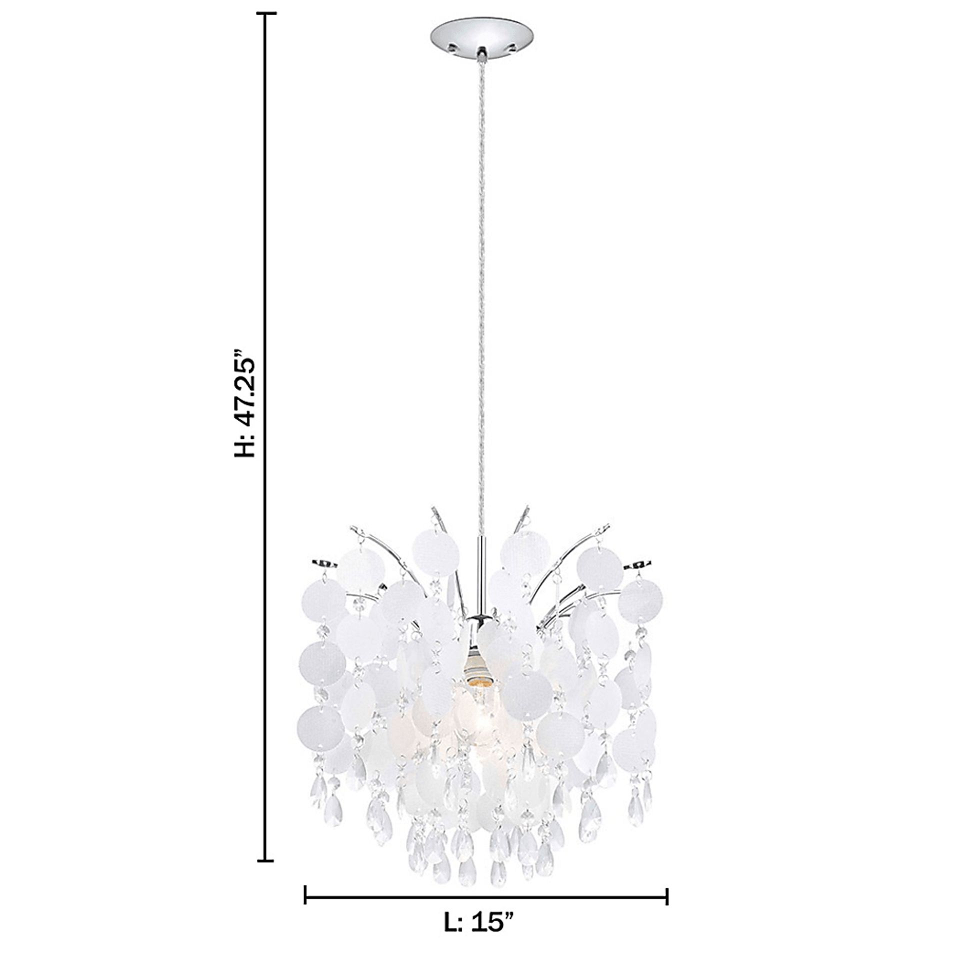 Kagawa Alley Silver Chandelier - Image 4