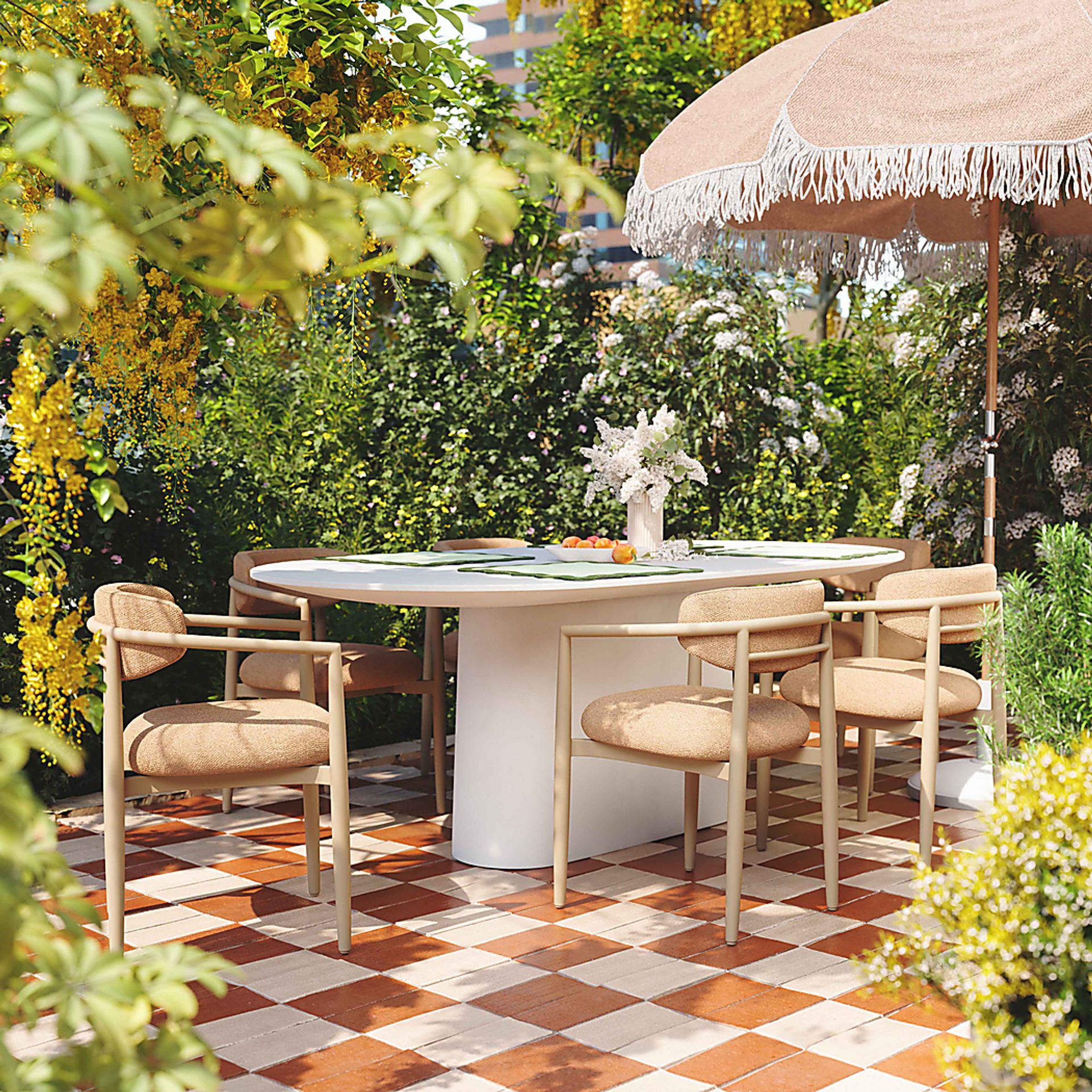 Kahai Peach Outdoor Side Chair - Image 2