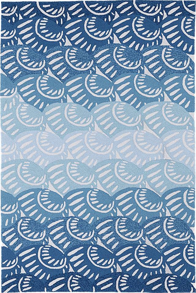 Kahili Blue 5' x 7'6 Indoor/Outdoor Rug - Thumbnail - Image 1