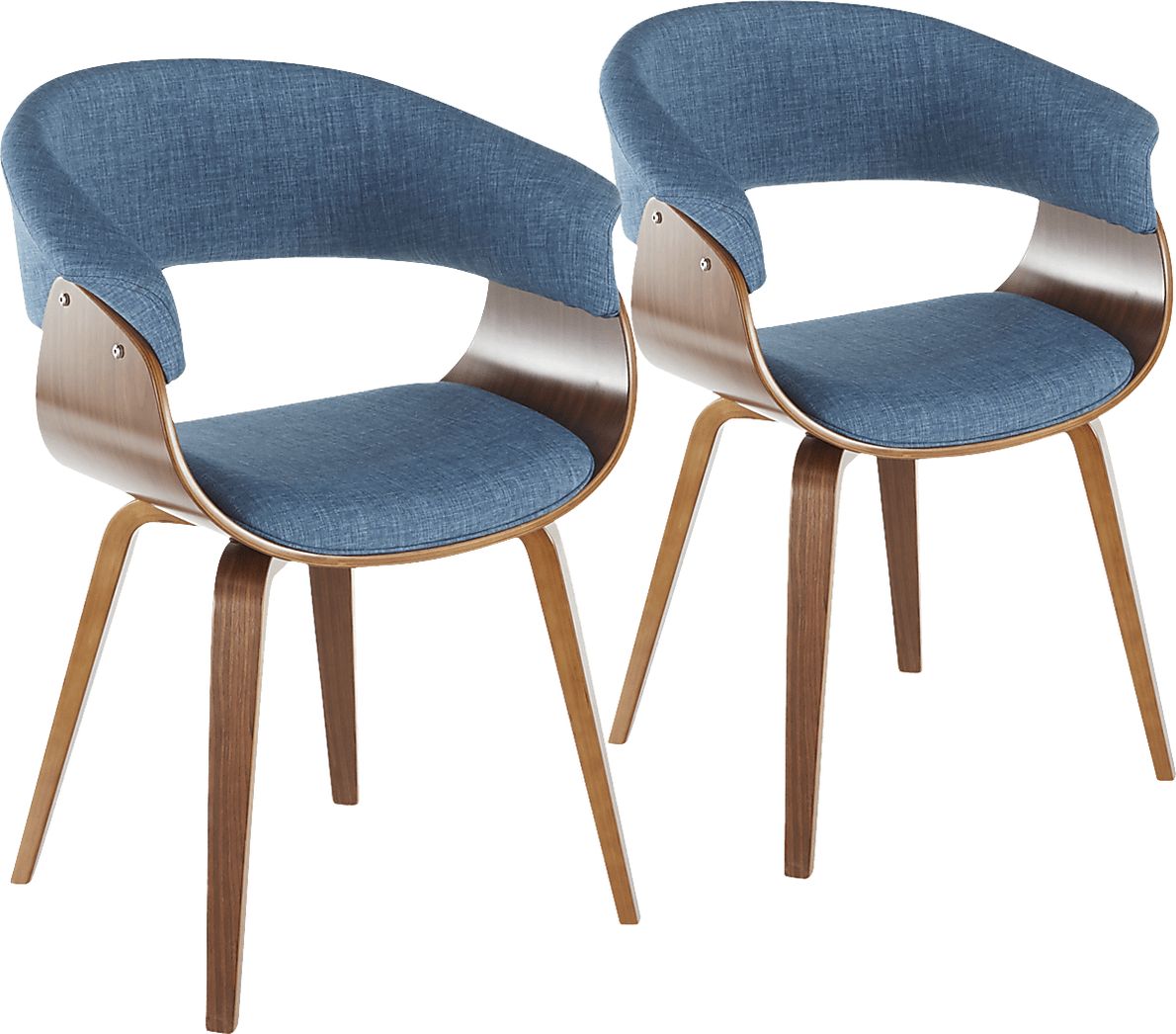 Kahmiel I Blue Colors Polyester Fabric Arm Chair, Set Of 2 Rooms To Go