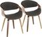 Kahmiel I Charcoal Arm Chair, Set of 2