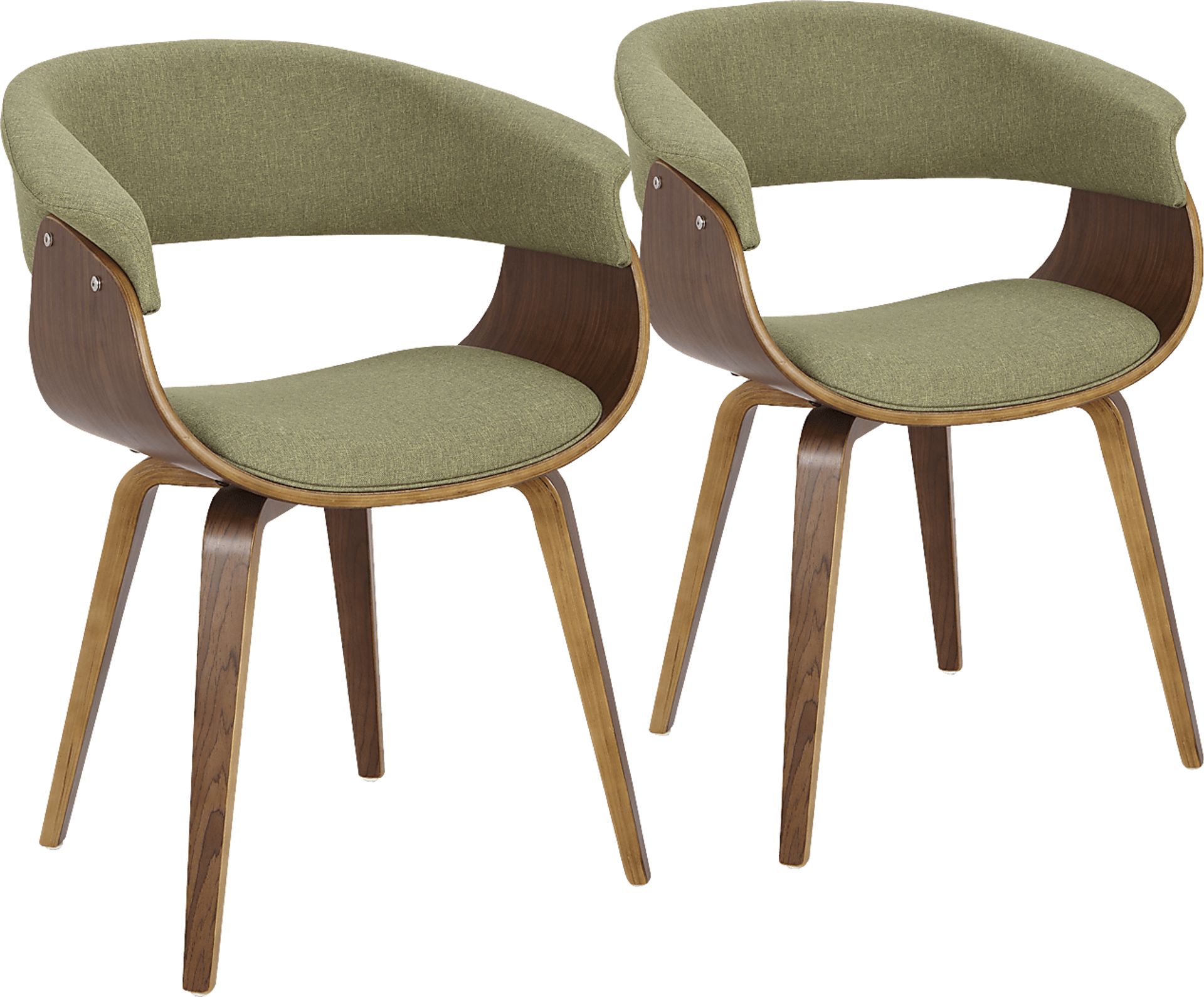 Kahmiel I Green Arm Chair, Set of 2 - Image 1
