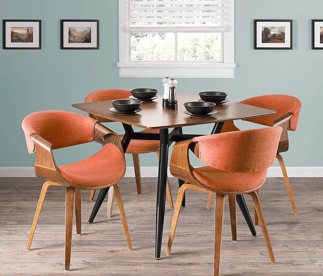 Kahmiel I Orange Arm Chair, Set of 2 - Thumbnail - Image 2