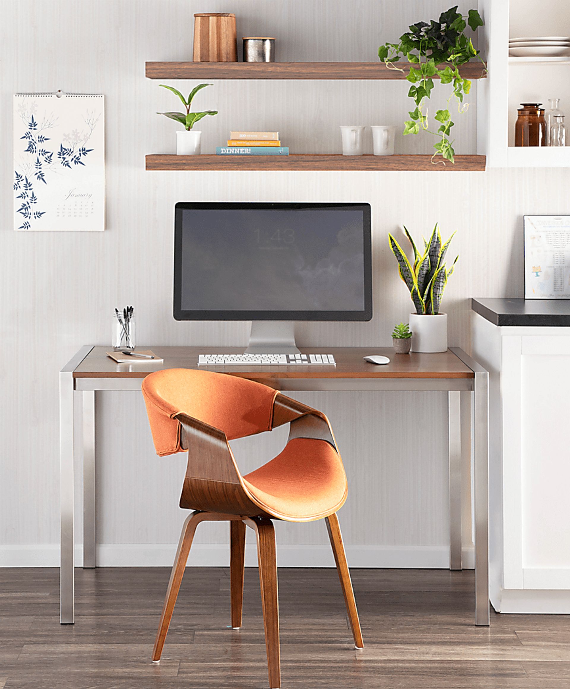 Kahmiel I Orange Arm Chair, Set of 2 - Image 4