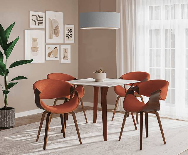 Kahmiel I Orange Arm Chair, Set of 2 - Thumbnail - Image 5
