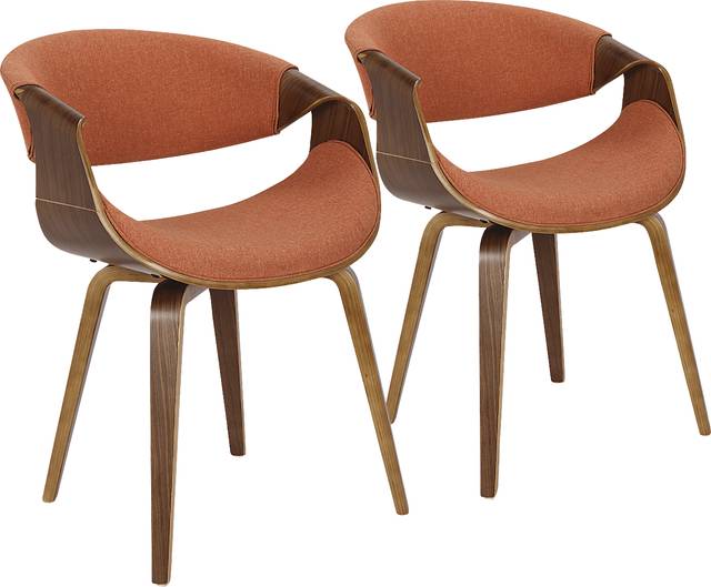 Kahmiel I Orange Arm Chair, Set of 2 - Thumbnail - Image 1