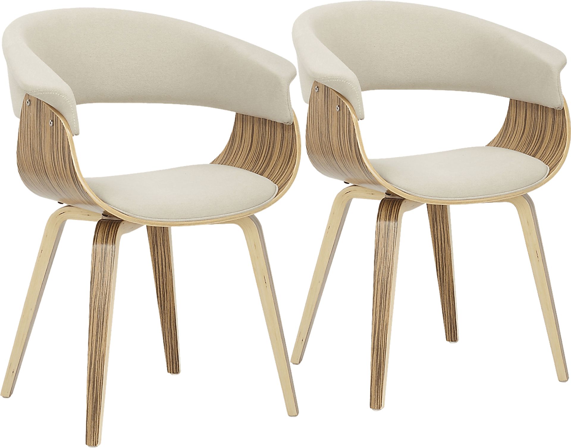 Kahmiel II Cream Arm Chair, Set of 2 - Image 1