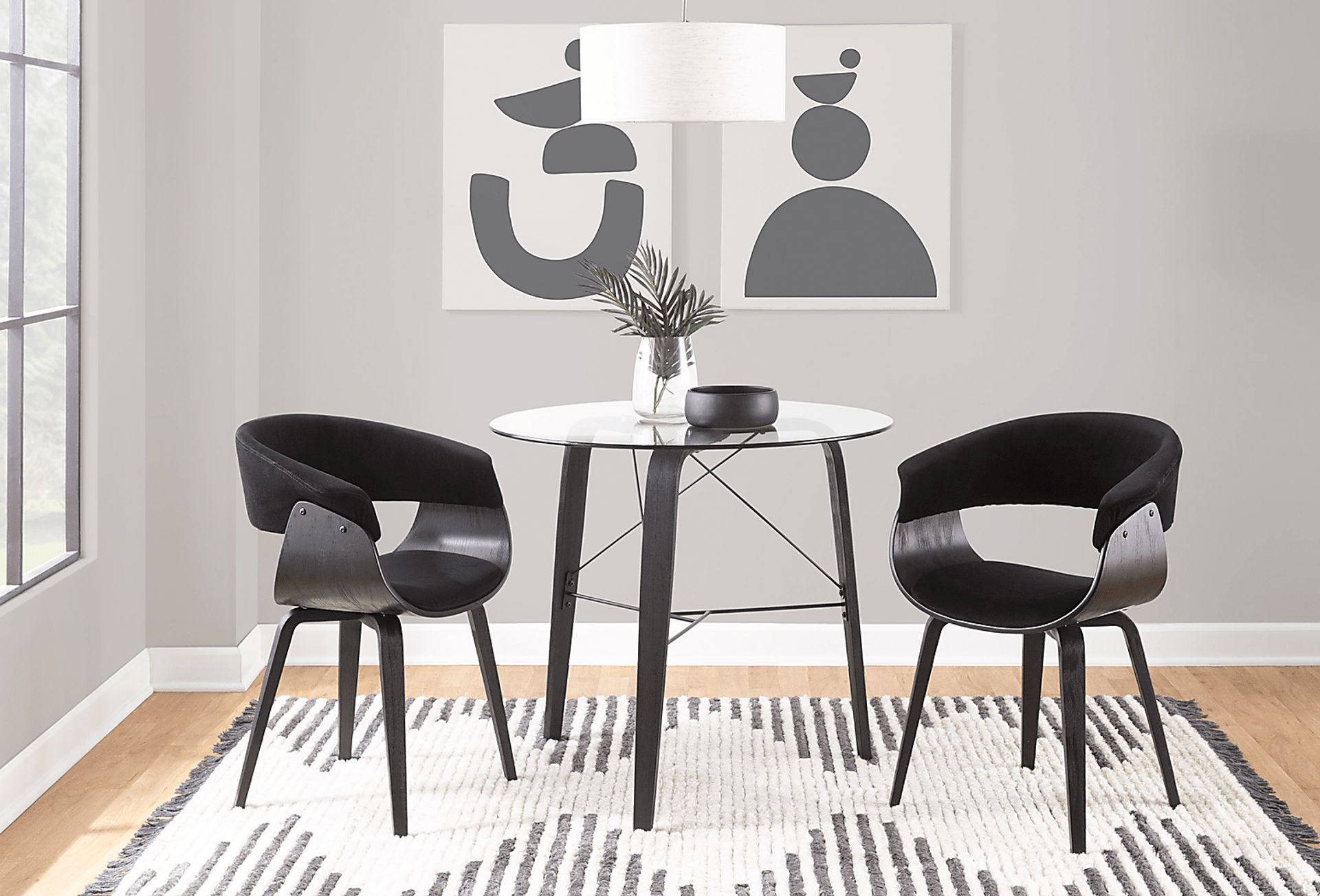 Kahmiel III Black Arm Chair, Set of 2 - Image 7