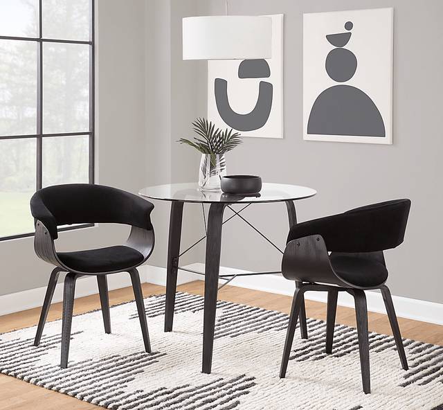 Kahmiel III Black Arm Chair, Set of 2 - Thumbnail - Image 8