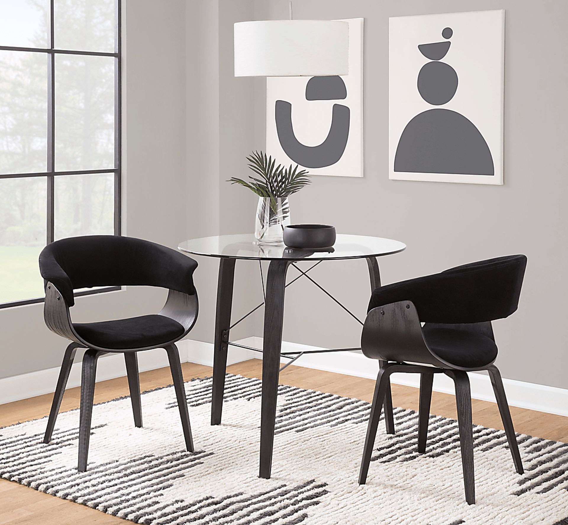 Kahmiel III Black Arm Chair, Set of 2 - Image 8