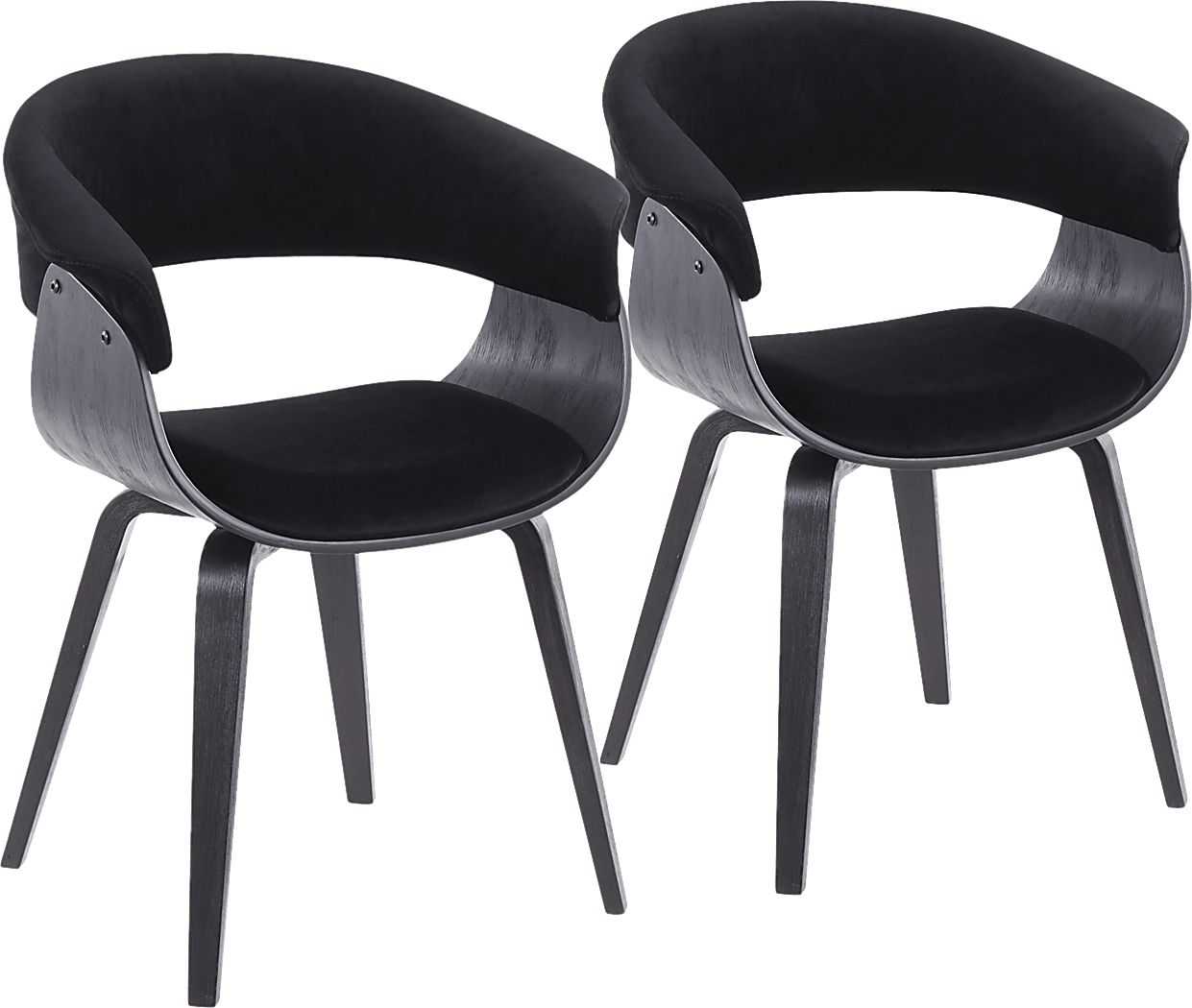 Kahmiel III Black Arm Chair, Set of 2