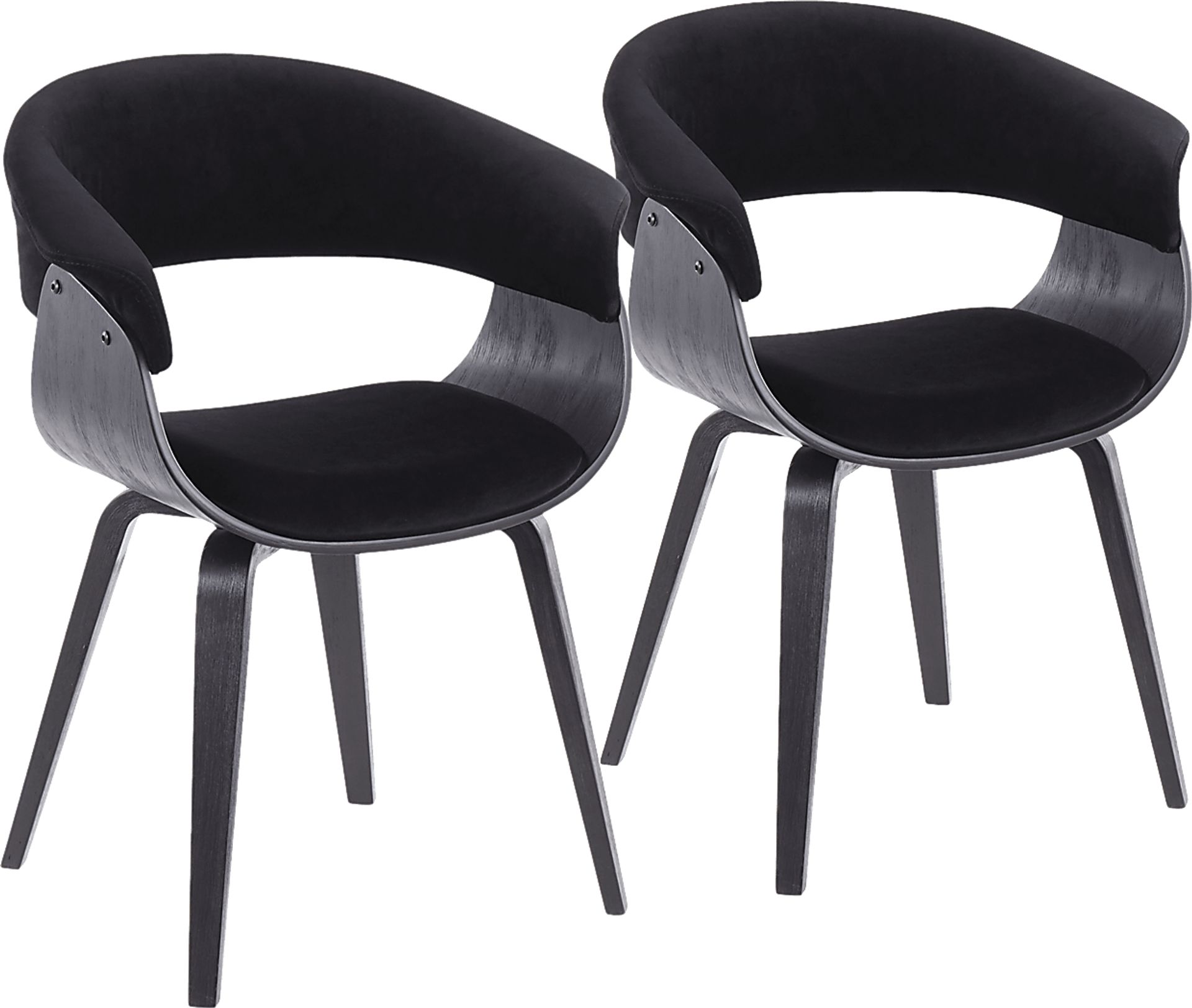 Kahmiel III Black Arm Chair, Set of 2 - Image 1