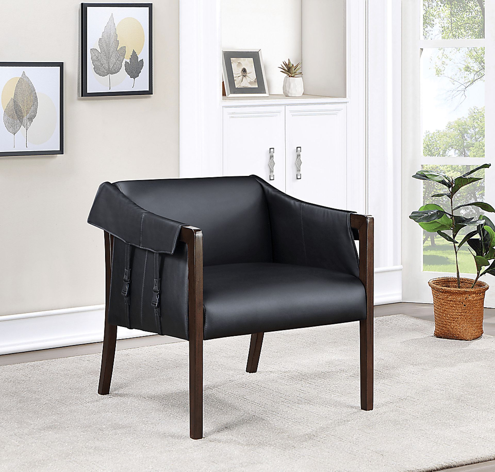 Kahul Black Accent Chair - Image 6