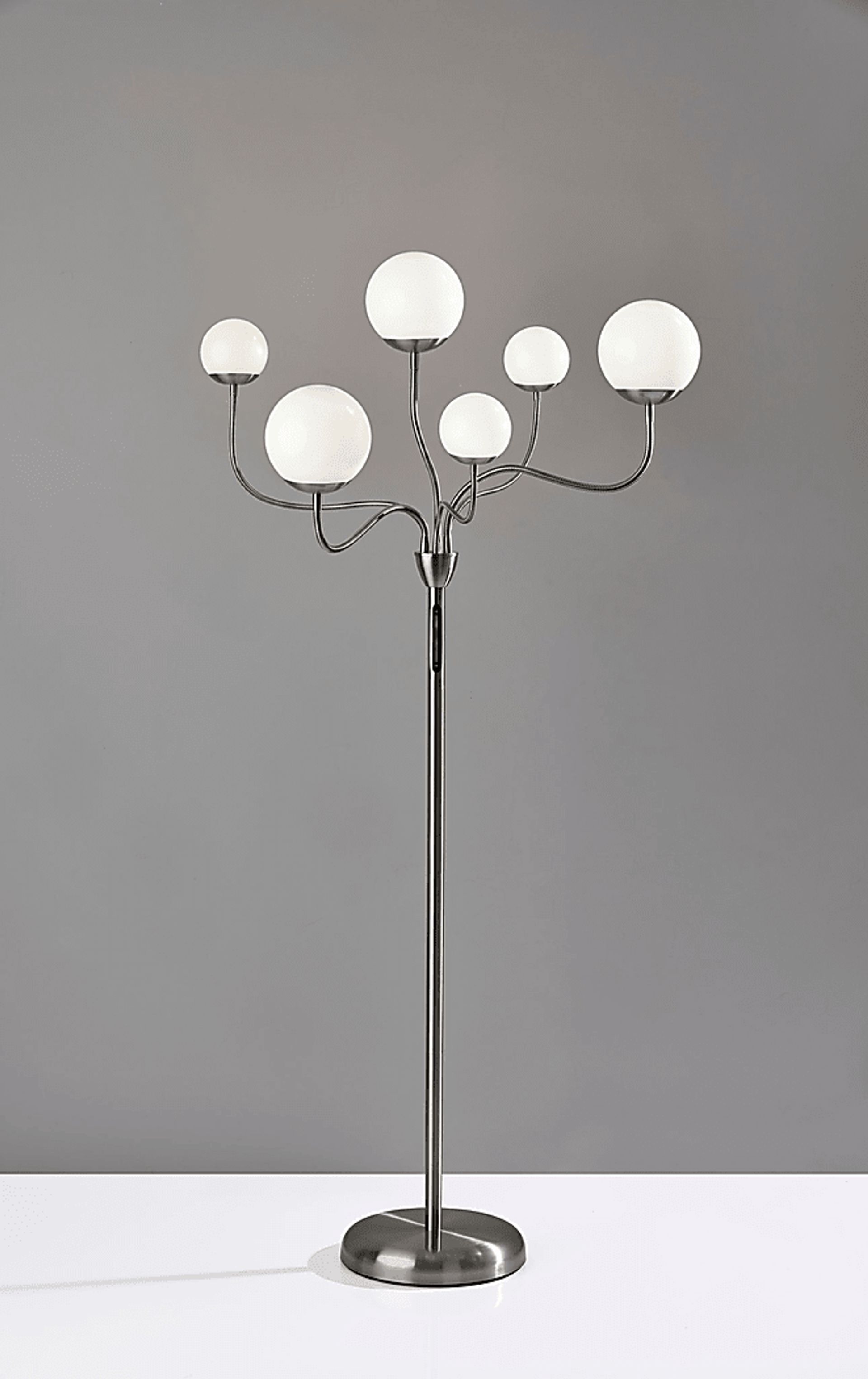 Kaida Silver Floor Lamp - Image 3