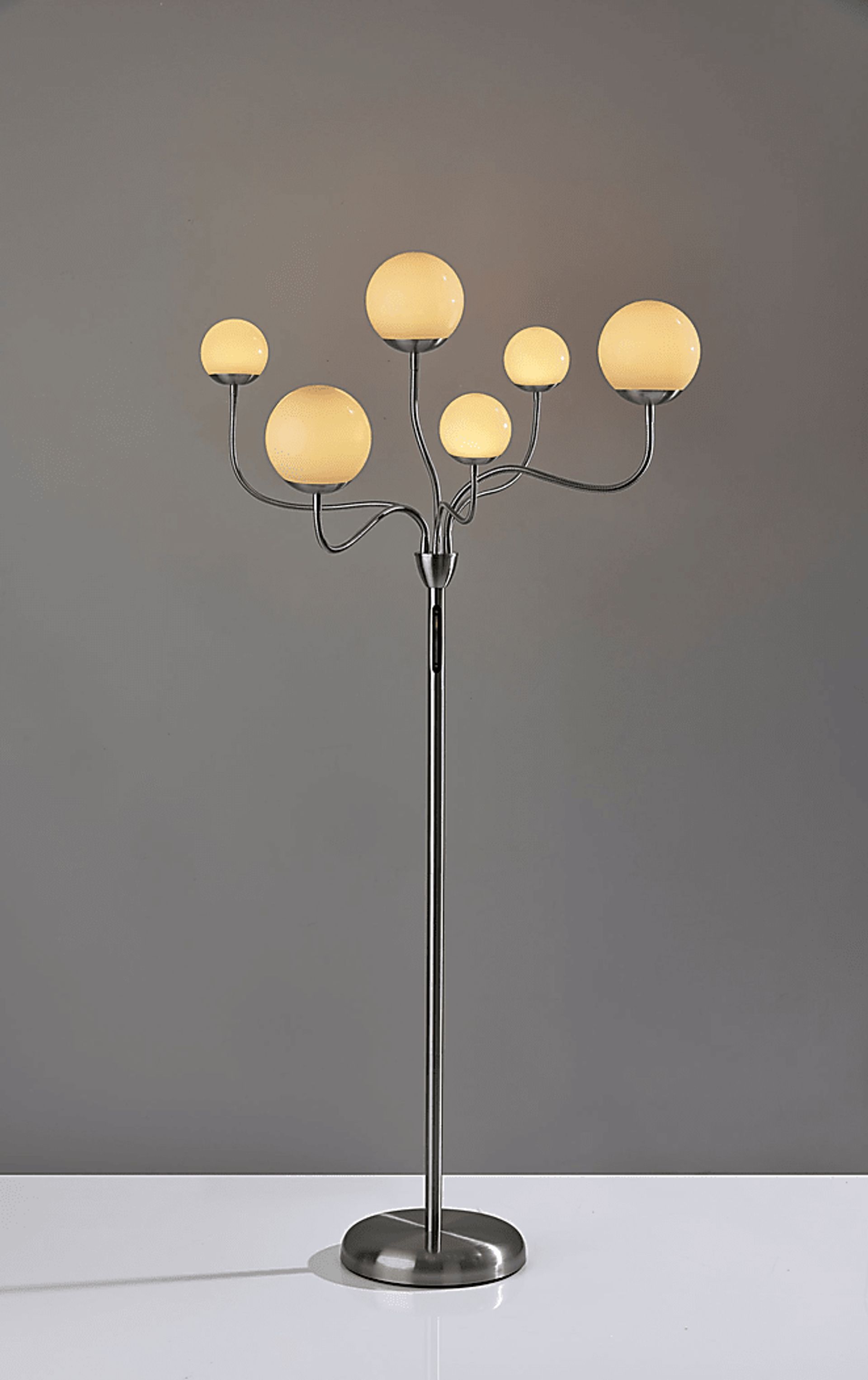 Kaida Silver Floor Lamp - Image 4