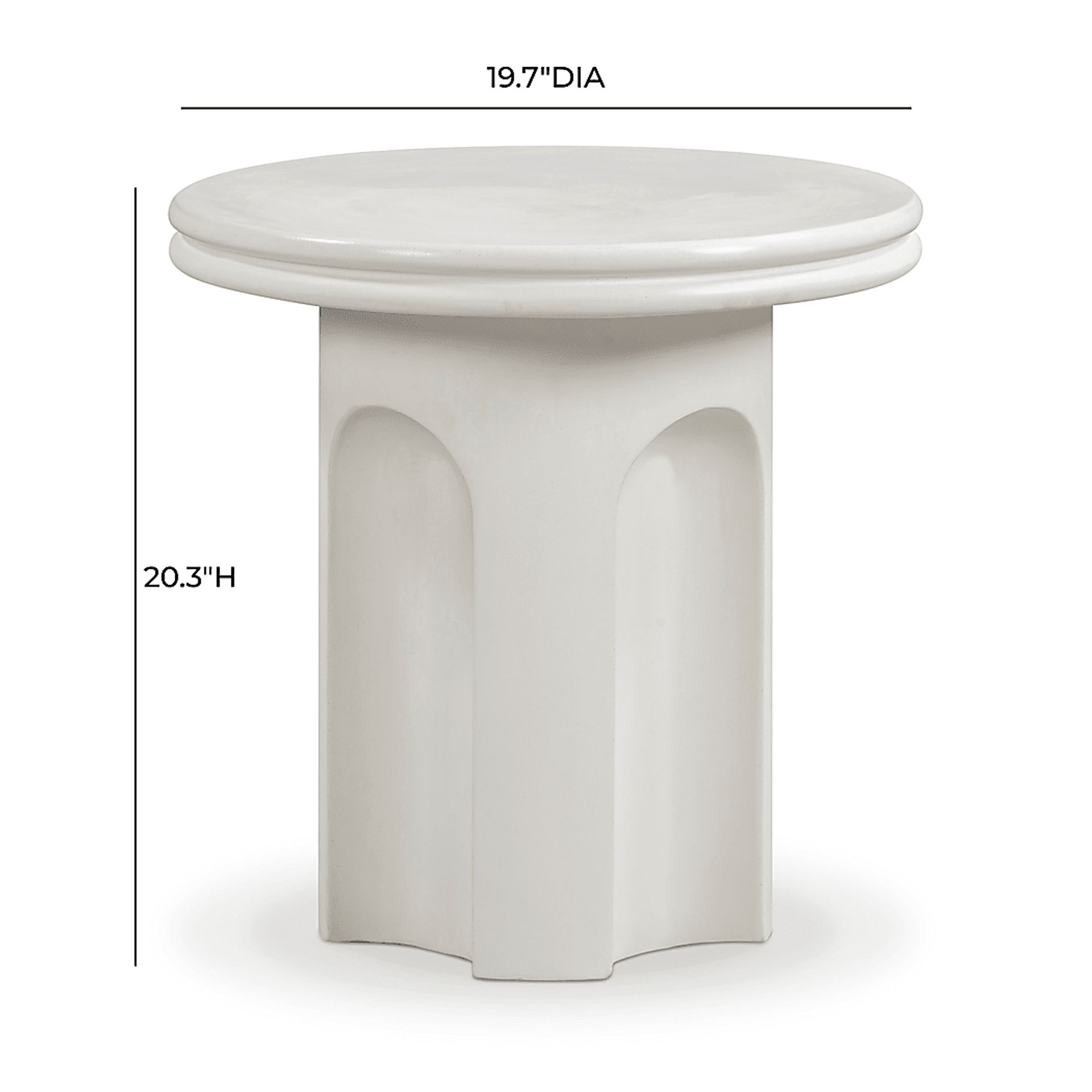 Kaihe Beige Side Table - Image 2