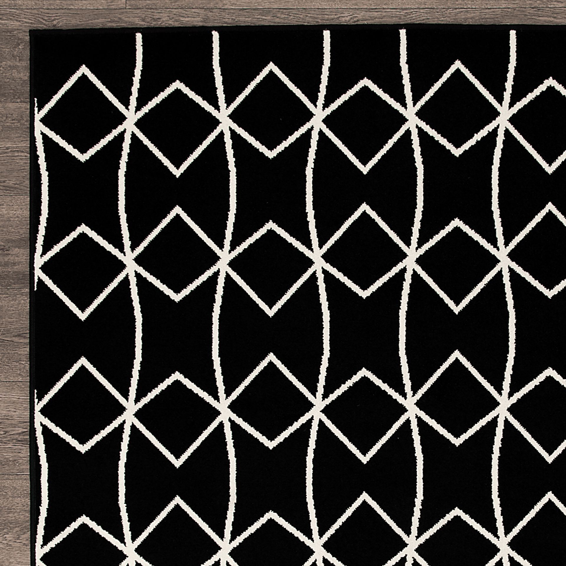 Kaikara Black 2' x 7' Indoor/Outdoor Runner - Image 6