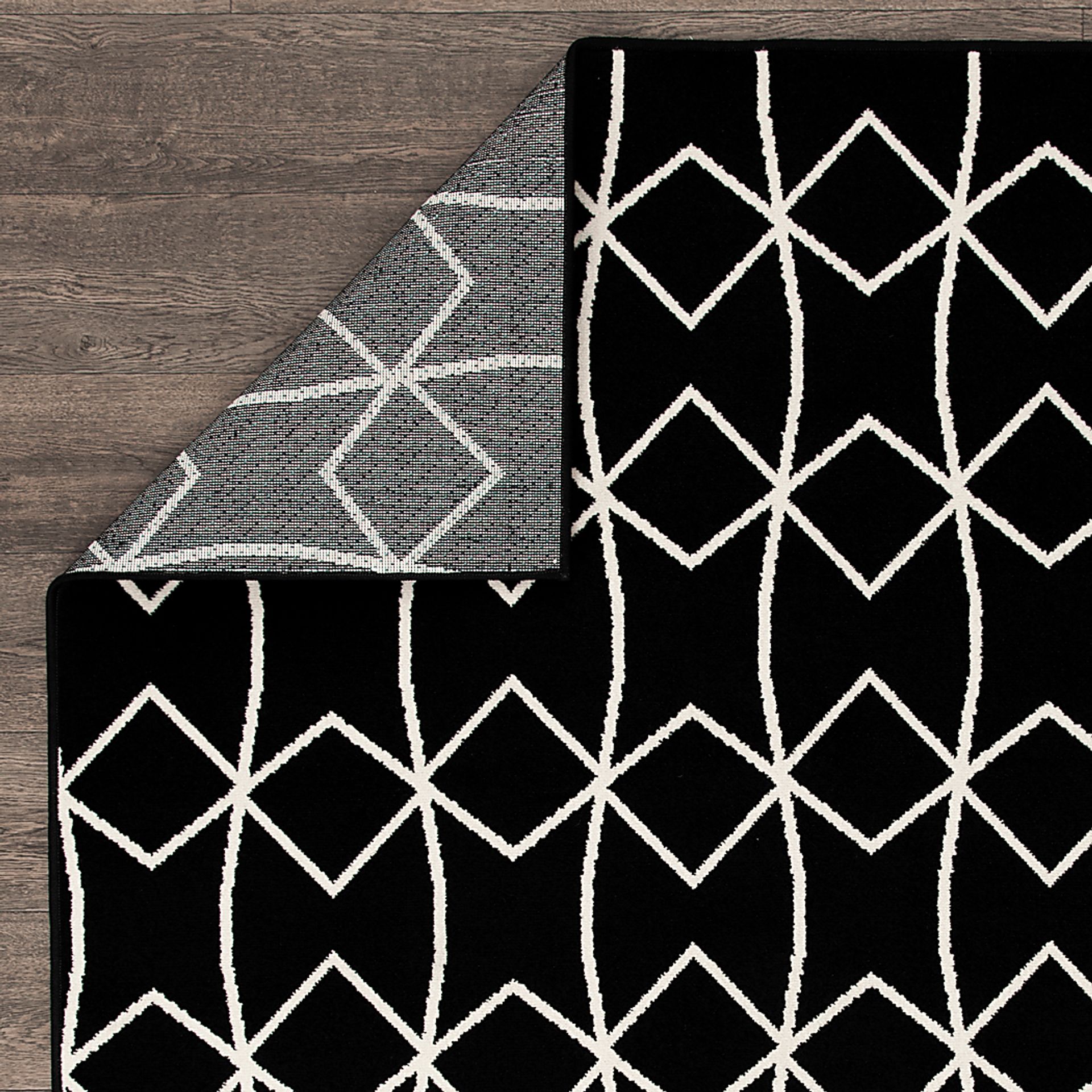 Kaikara Black 2' x 7' Indoor/Outdoor Runner - Image 8