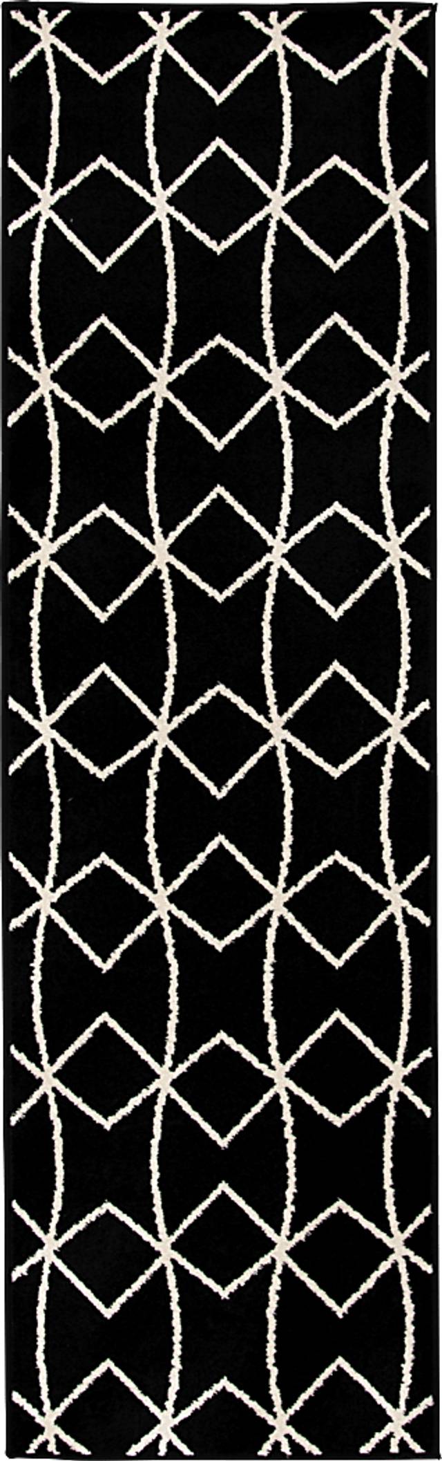 Kaikara Black 2' x 7' Indoor/Outdoor Runner - Thumbnail - Image 1