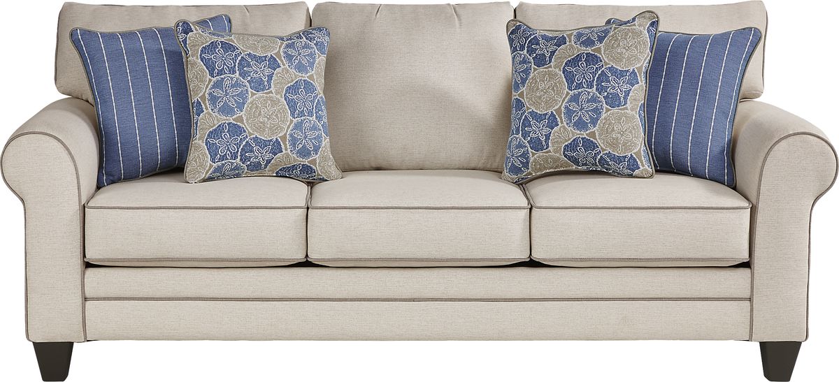 Kailani Coast Beige Polyester Fabric Sleeper Sofa Rooms to Go