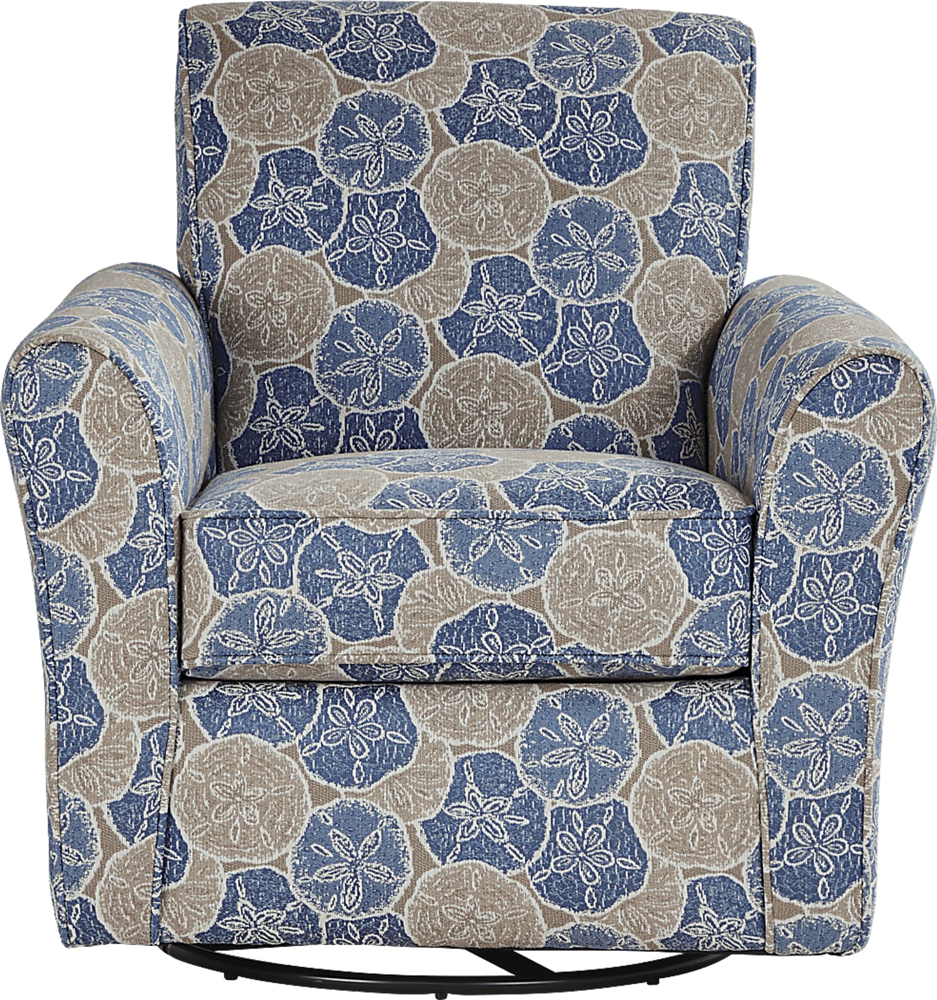 Kailani Coast Blue Swivel Chair - Image 2