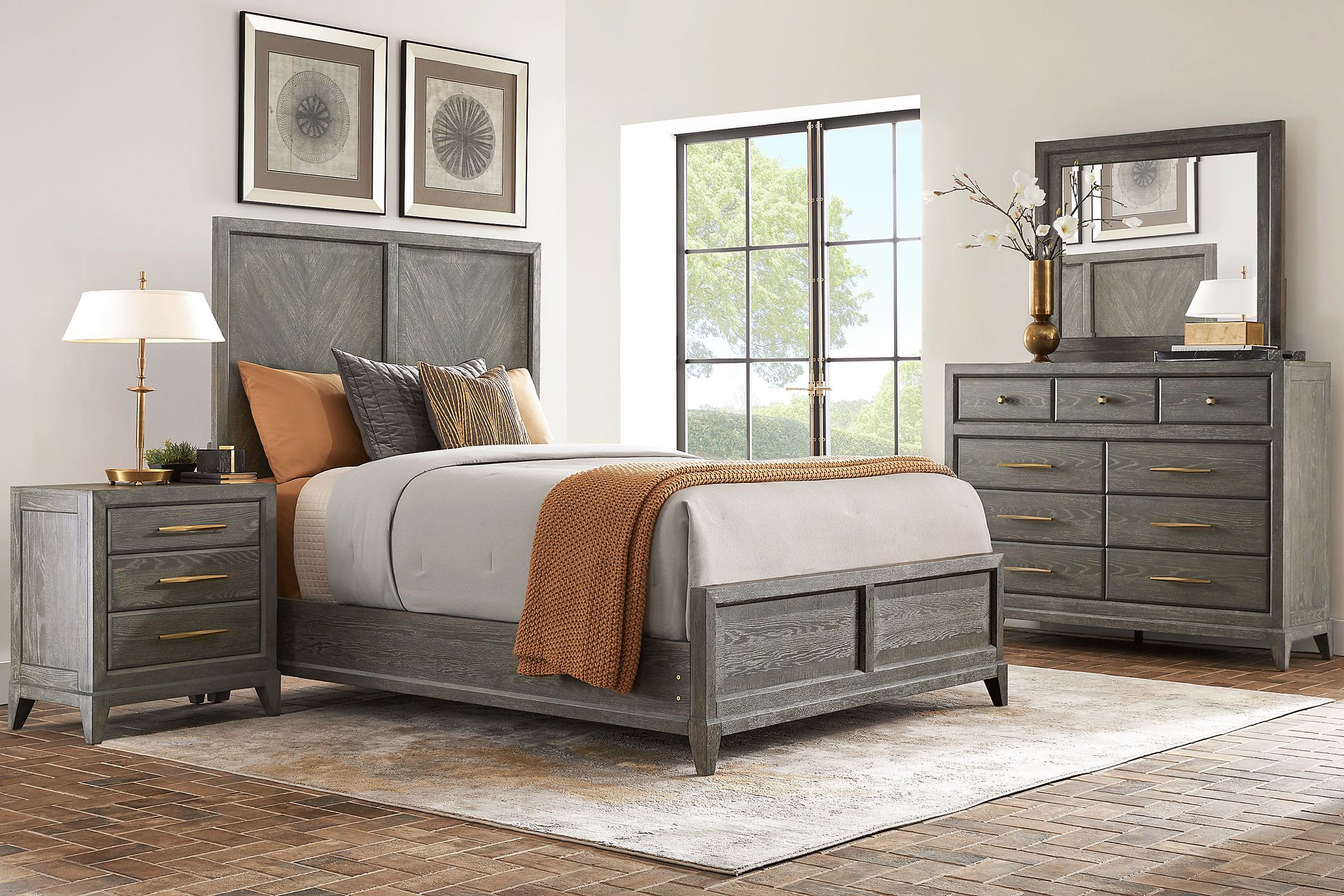 Kailey Park Charcoal 7 Pc Queen Panel Bedroom - Image 1