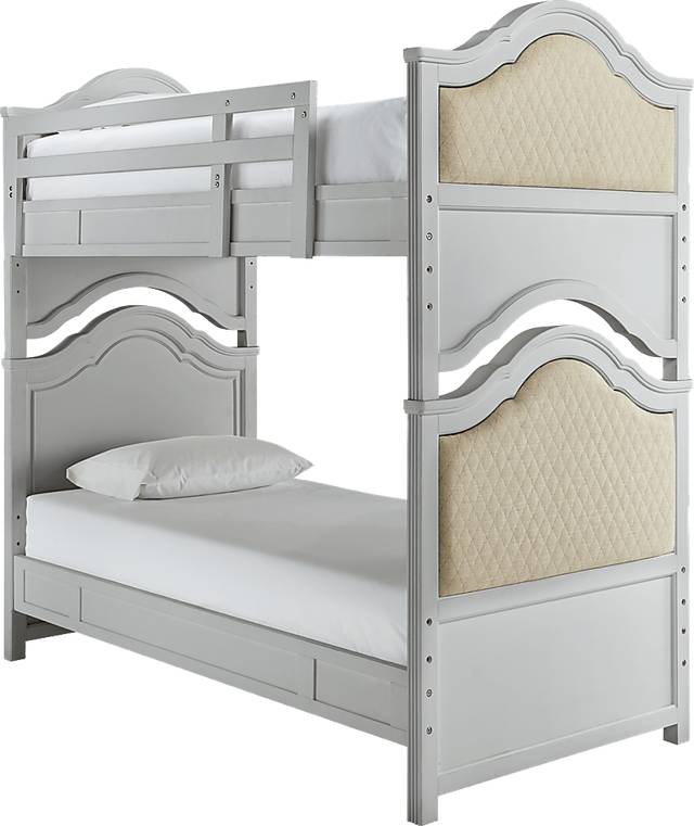 Kaitlyn Gray Twin/Twin Upholstered Bunk Bed - Thumbnail - Image 1