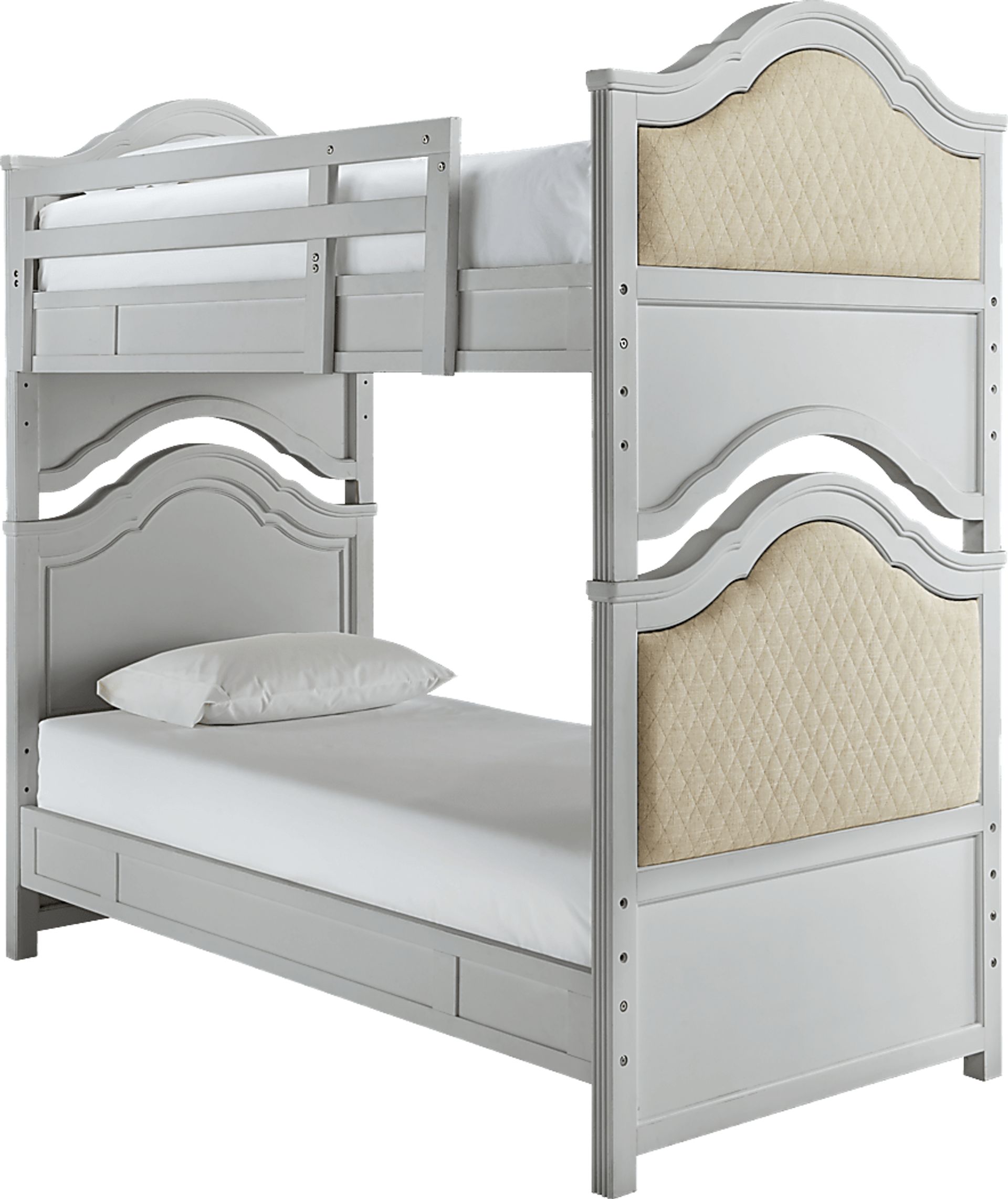Kaitlyn Gray Twin/Twin Upholstered Bunk Bed - Image 1