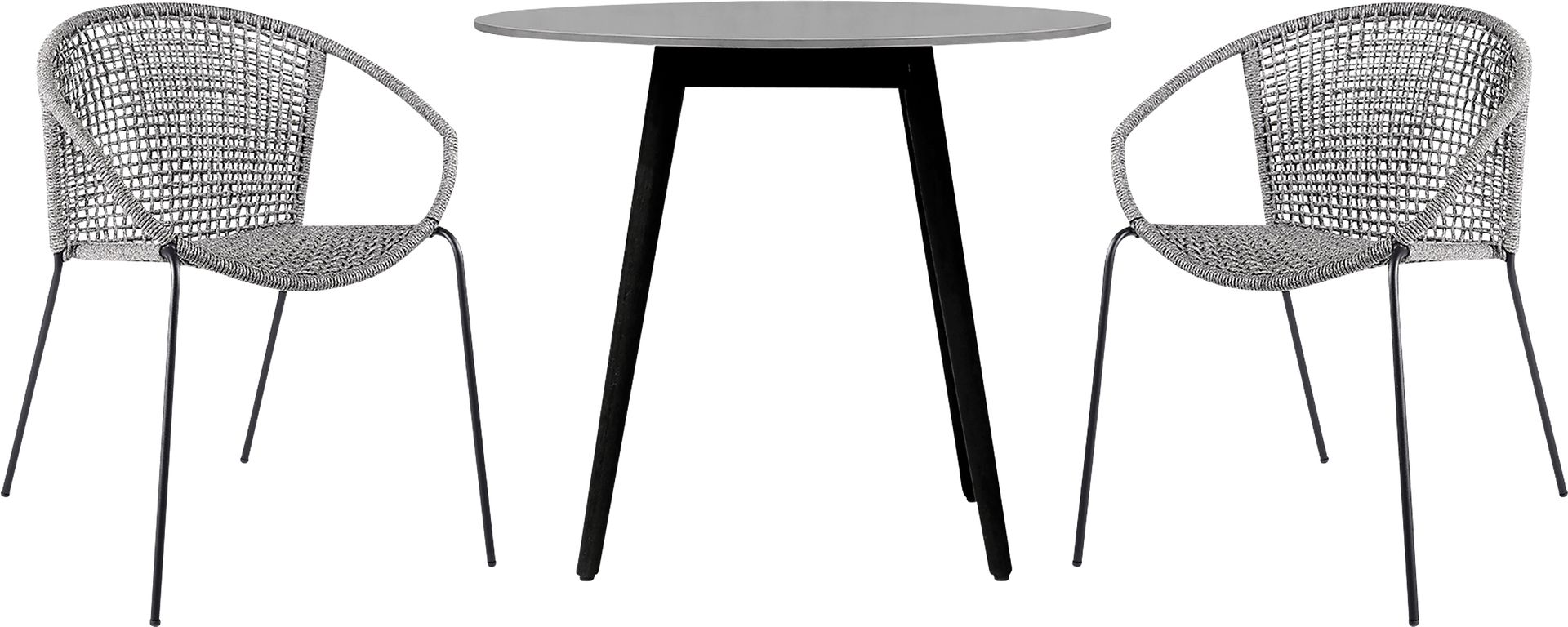 Kaiy Gray 3 PC Outdoor Dining Set - Image 1