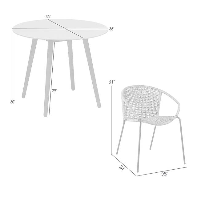 Kaiy Green 3 PC Outdoor Dining Set - Thumbnail - Image 10