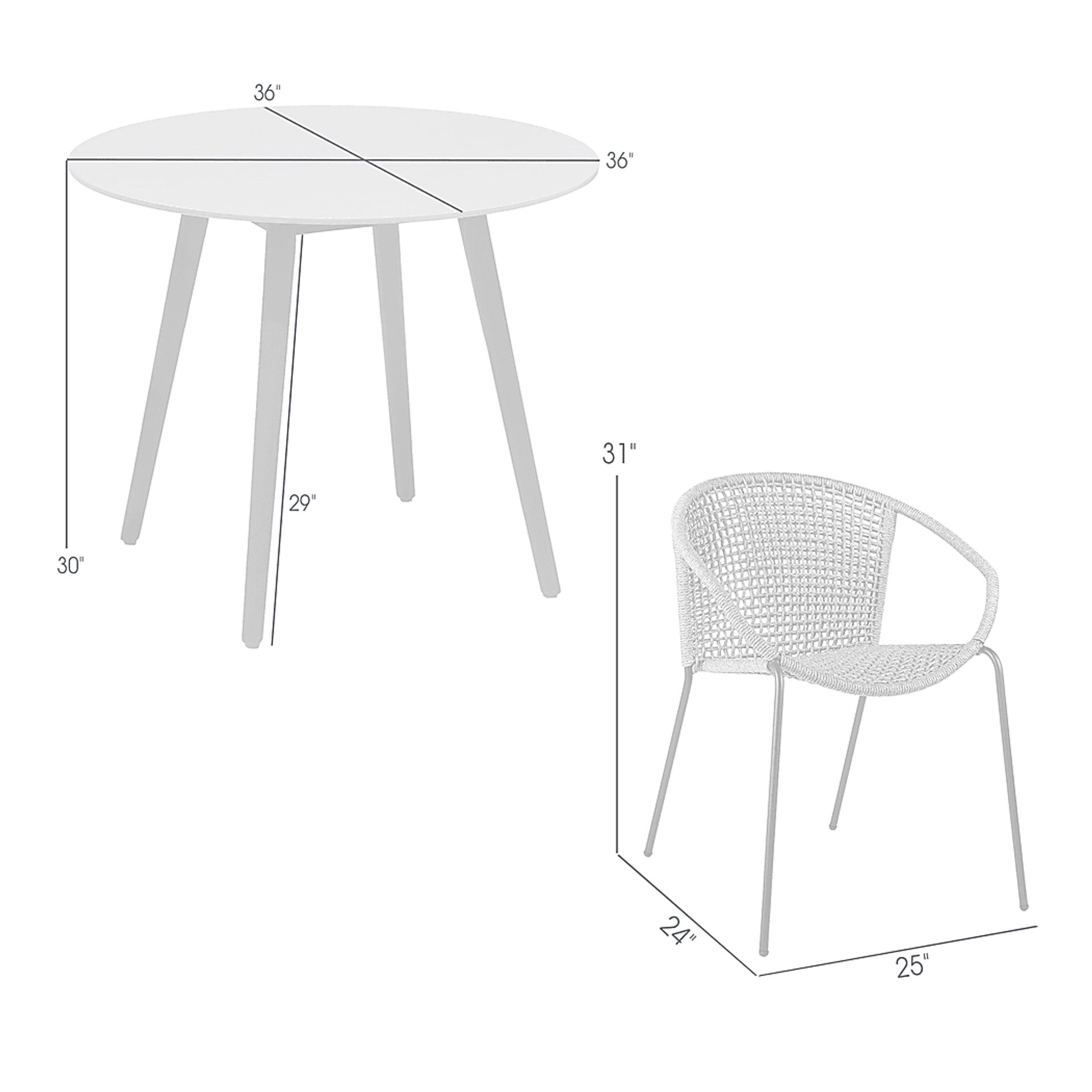 Kaiy Green 3 PC Outdoor Dining Set - Image 10