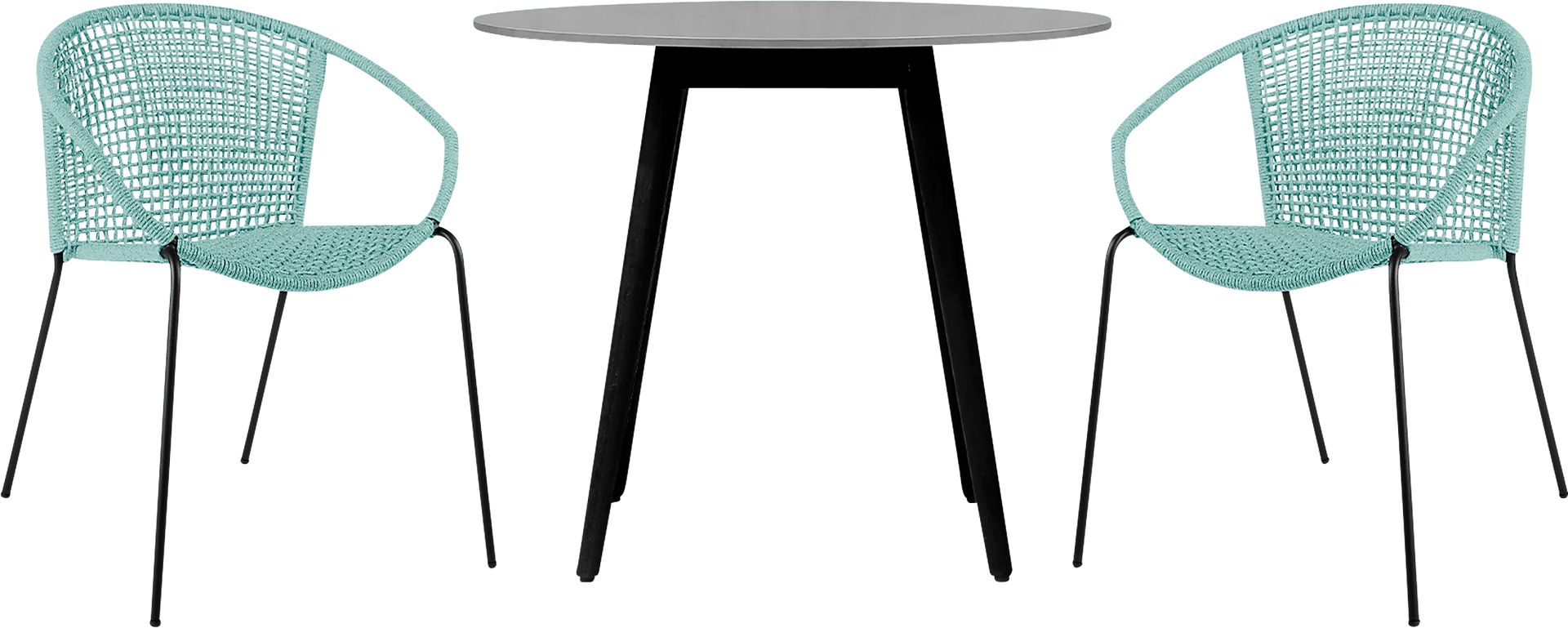 Kaiy Green 3 PC Outdoor Dining Set - Image 1