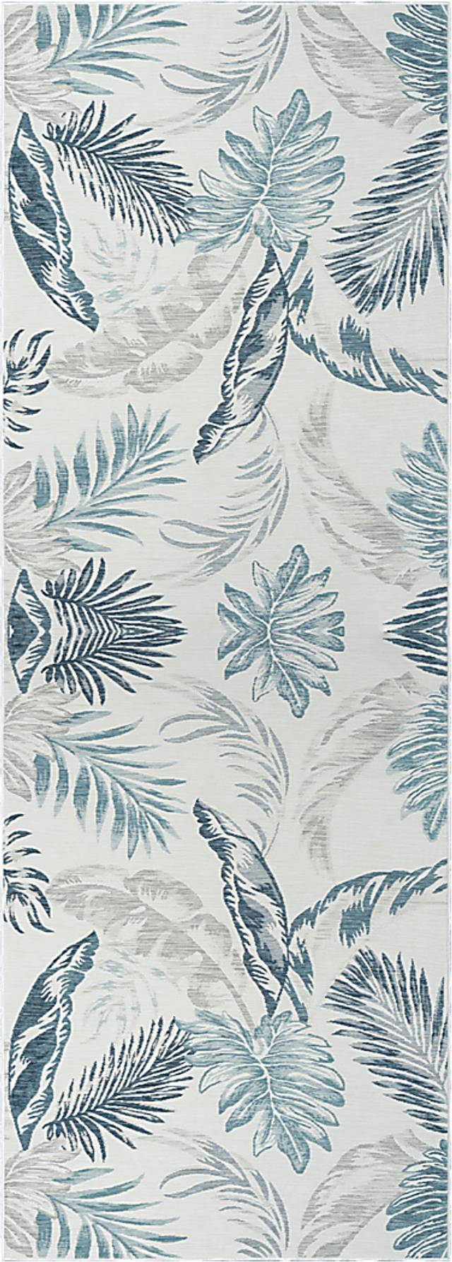 Kakay Bay Blue 2' x 8' Indoor/Outdoor Runner Rug - Thumbnail - Image 1