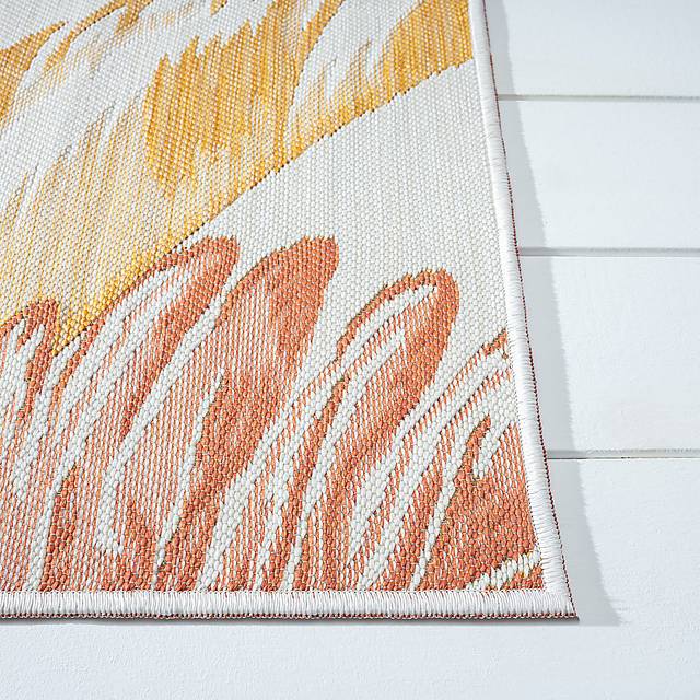 Kakay Bay Orange 5'3 x 7' Indoor/Outdoor Rug - Thumbnail - Image 10